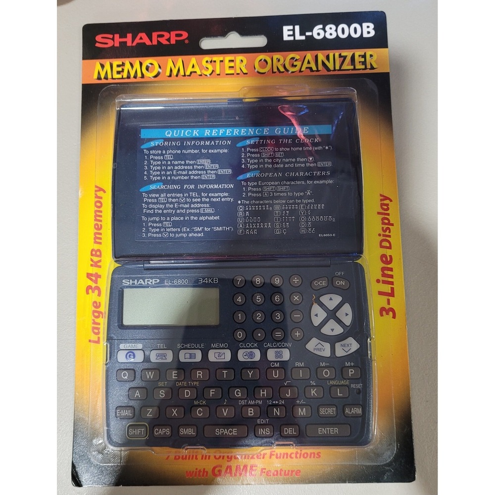 NIP Memo Master Organizer Large 34 KB Memory 3 Line Display